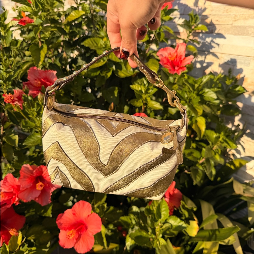 Stylish White and Gold Women's Bag
